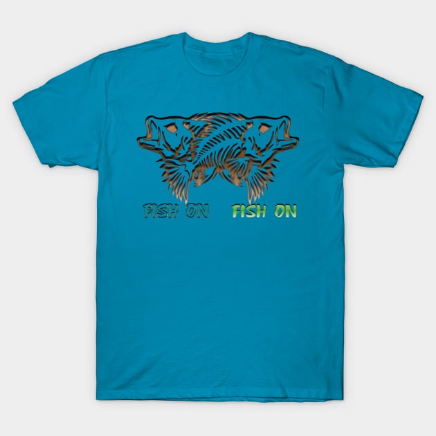 Fish on Bones T-Shirt by Fisherbum